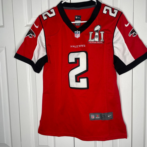Nike NFL Atlanta Falcons Matt Ryan Super Bowl LI Jersey Women's Small Red - Picture 2 of 8